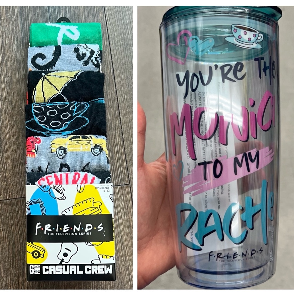 Bundle of two Brand New F.R.I.E.N.D.S Tumbler and 6 pack Socks Set
